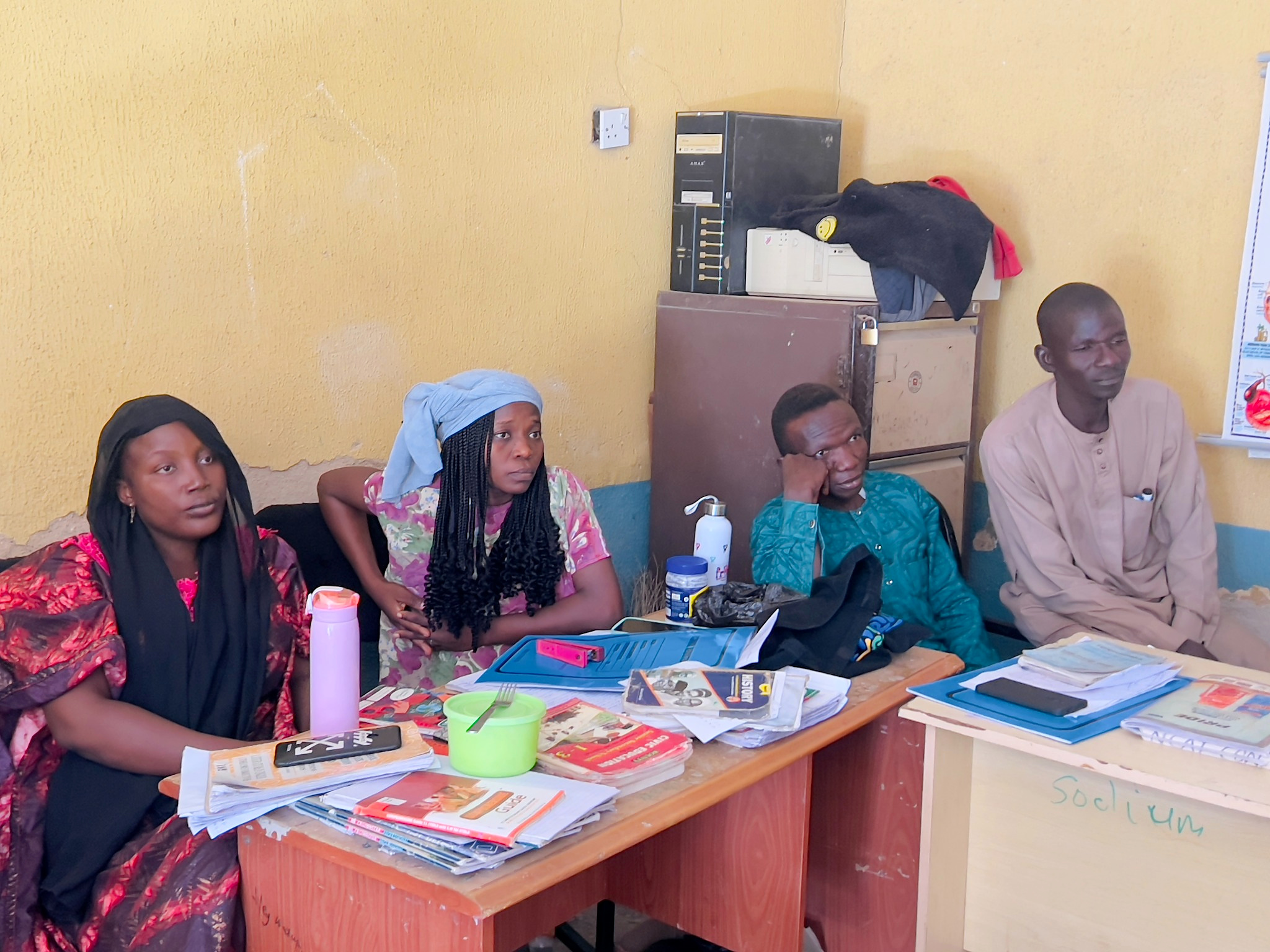 Teachers and management outreach at Aviation Secondary School